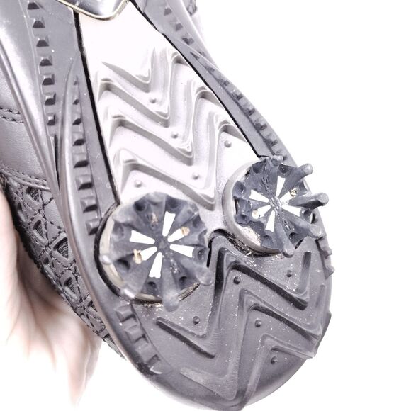*FLAW* CALLAWAY Farra Women's Leather Golf Spikes Shoes Size 9.5 W473-02 Black - Picture 10 of 11